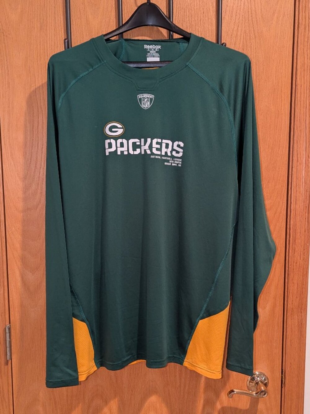 Vintage Reebok NFL Green Bay Packers Long Sleeve Training Shirt